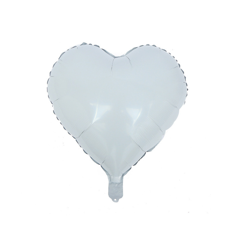现货单色18寸心形铝膜气球婚庆婚礼纯色爱心铝箔气球告白气球定制