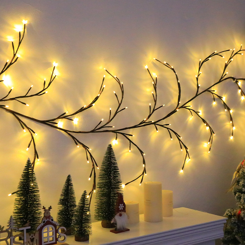 Ins Style Living Room Bedroom Tree Branch Light Christmas Party Decoration Rattan Light Led Tree Branch Rattan Light