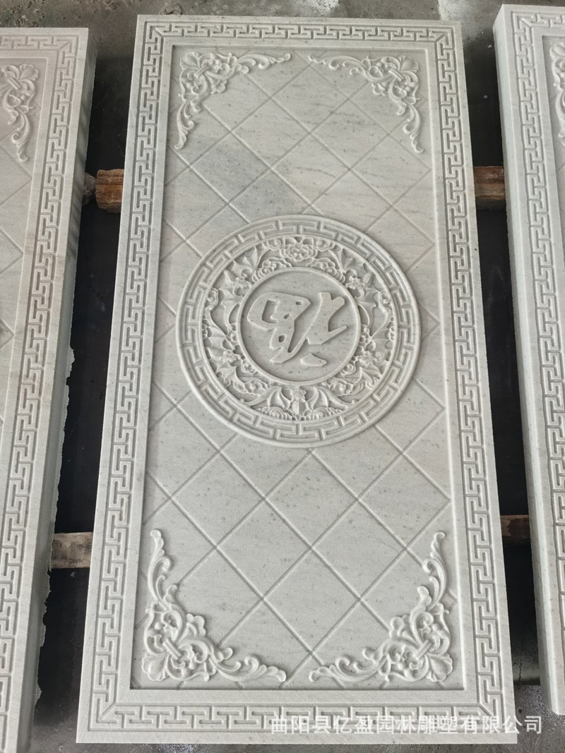 石材浮雕壁画景观文化墙历史人物花草山水图汉白玉青石花岗岩地雕