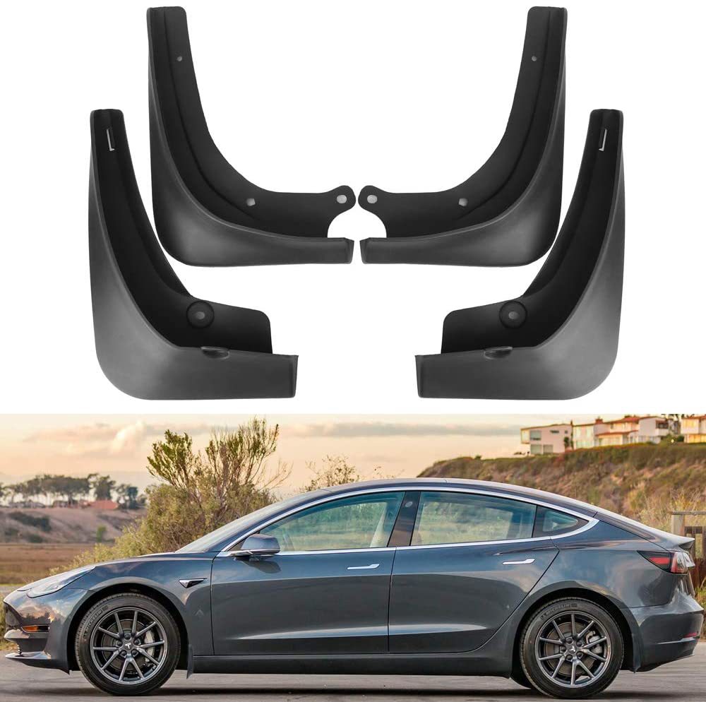 适用于特斯拉model 3汽车挡泥板软胶挡泥皮后轮挡泥配件-阿里巴巴