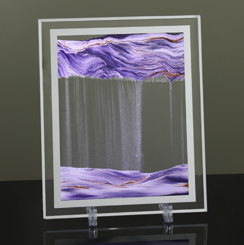 创意北欧3d流沙画摆件沙漏工艺品居家办公桌面流沙玻璃摆件跨境