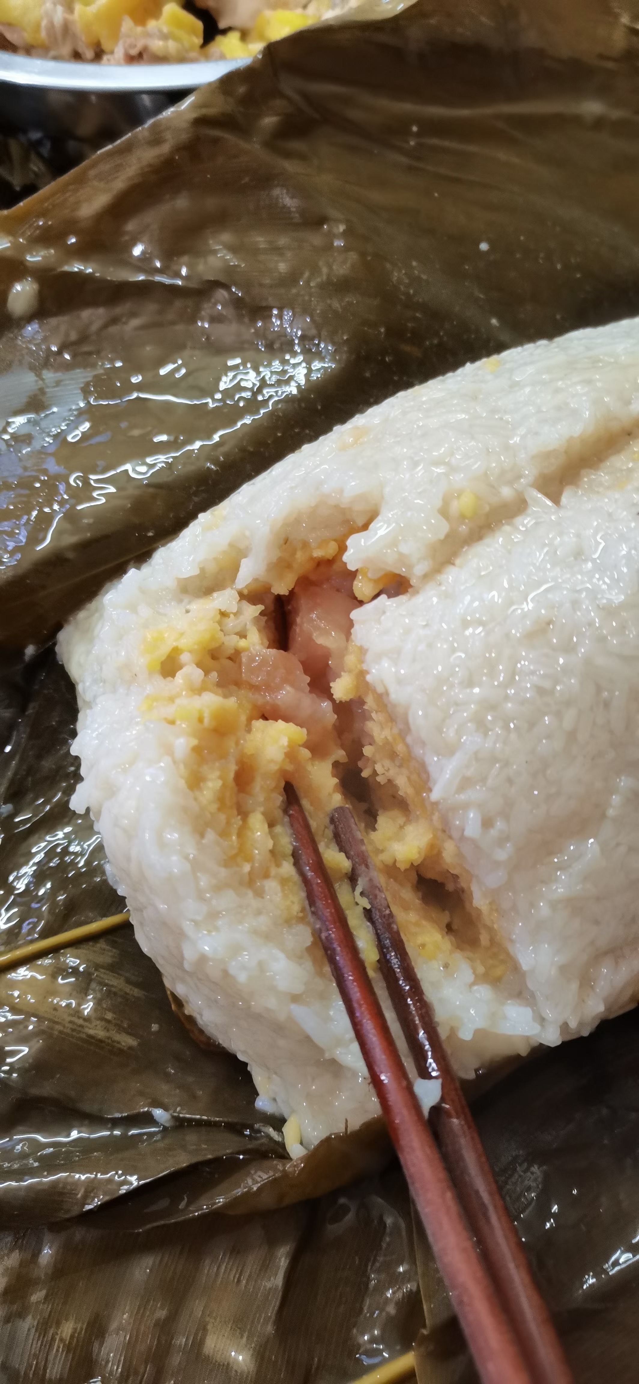 广西灵山大粽特产小吃板栗鲜肉粽南宁横县农家手工肥咸肉粽子包邮