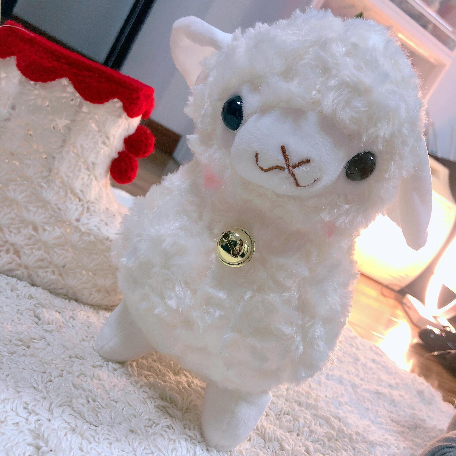 毛绒玩具可爱小绵羊铃铛羊公仔玩偶娃娃夹机婚庆地摊活动礼品批发