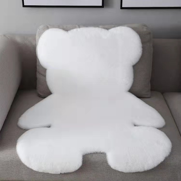 ins可爱小熊地毯毛绒装饰地毯卧室改造少女心网红儿童房床边地垫