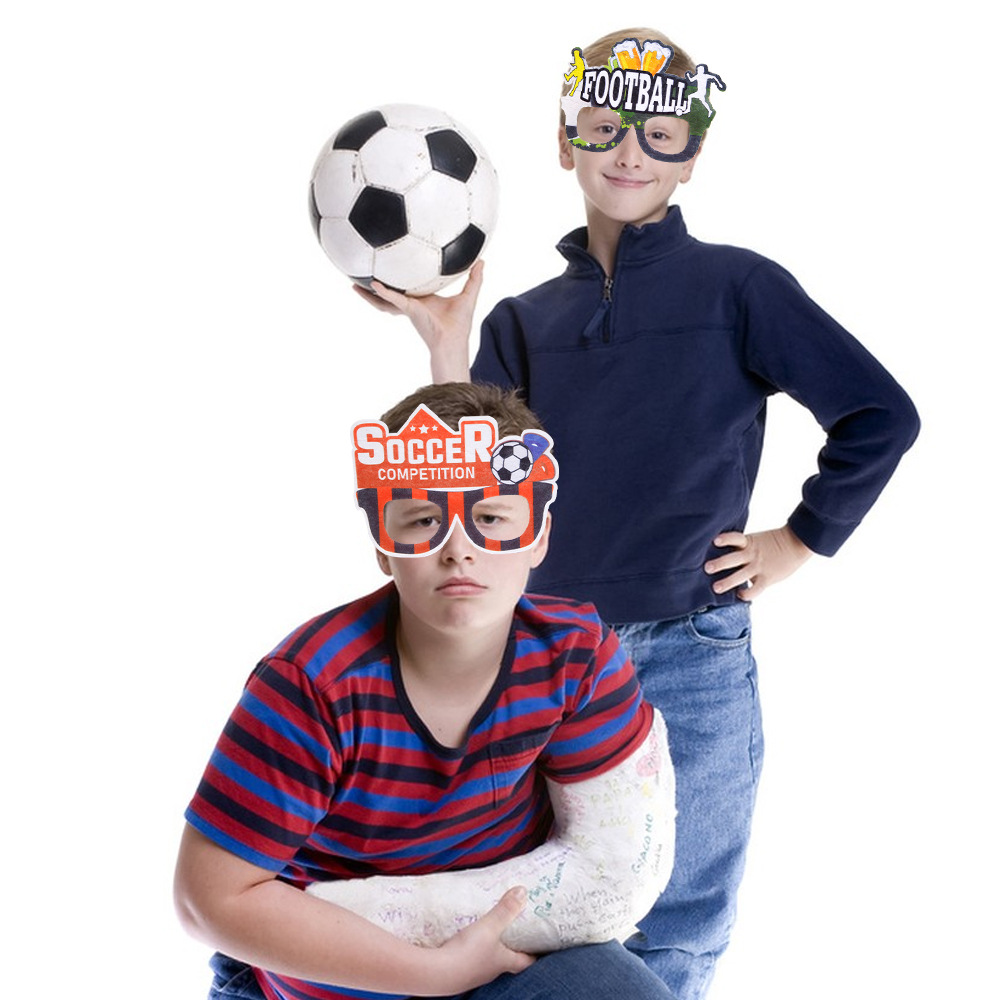 Cross-Border New Arrival Football Glasses Football Theme Party Decoration Photo Props German French League (Ball Game) Fan Supplies