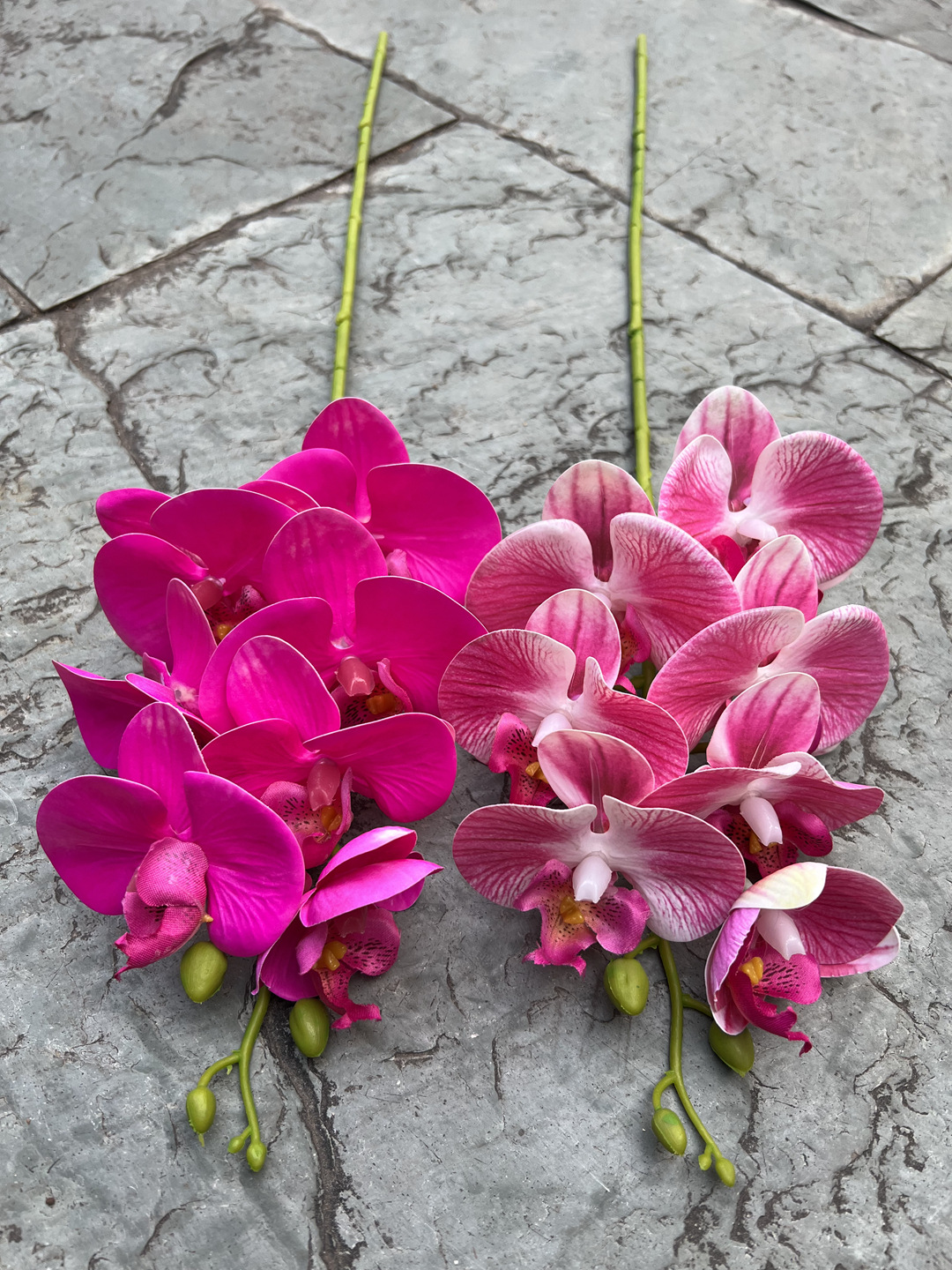 新款年宵花福桶粉色蝴蝶兰 7头蝴蝶兰 婚礼家居手捧装饰假花批发