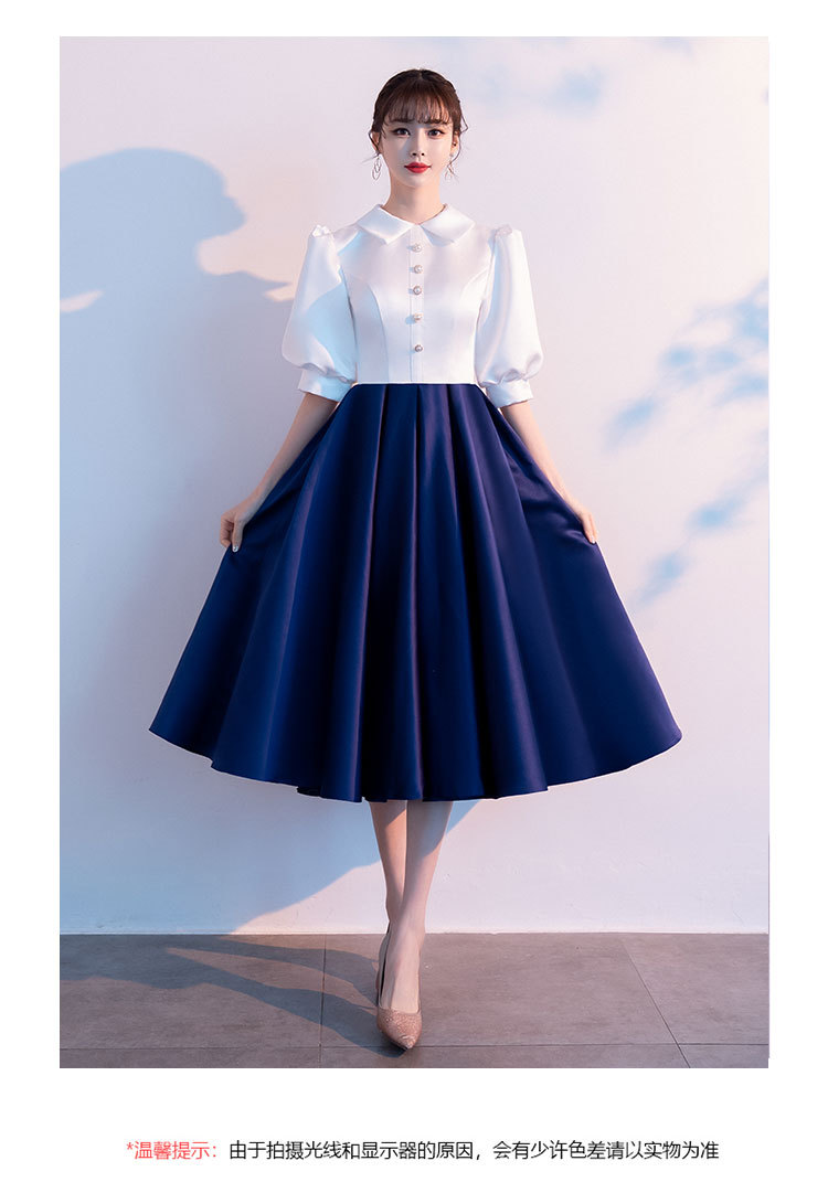 大合唱演出服女长裙2022新款学生诗朗诵表演服装舞台主持指挥礼服