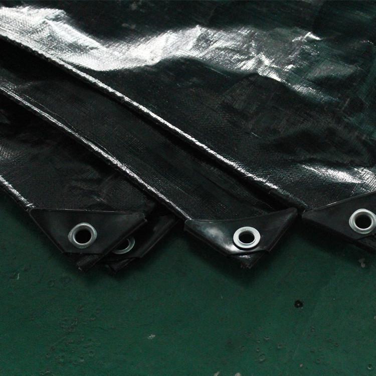 双黑盖粮食纯色篷布防水防晒加厚遮雨遮阳布隔热防雨布塑料雨油布