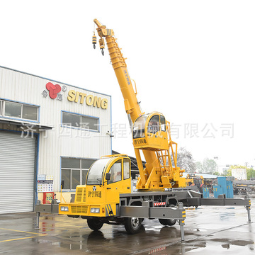 10吨升降驾驶楼自制吊车农用建筑园林起重机全轮胎式液压系统