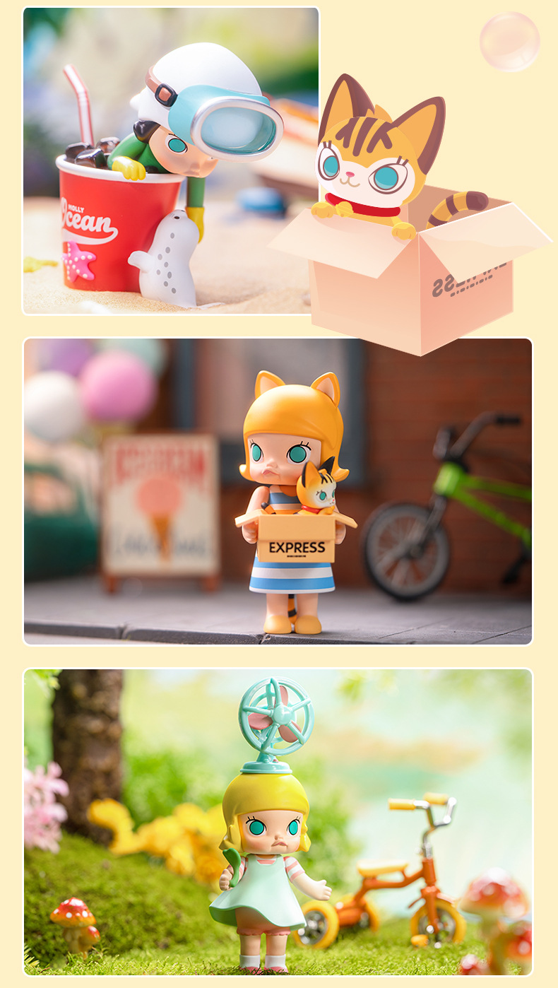 【限量】泡泡玛特molly我的小时候系列molly公仔娃娃手办盲盒