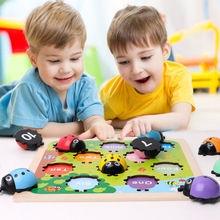 跨境新品儿童早教计数甲虫玩具宝宝认知数字瓢虫幼儿园益智小礼物