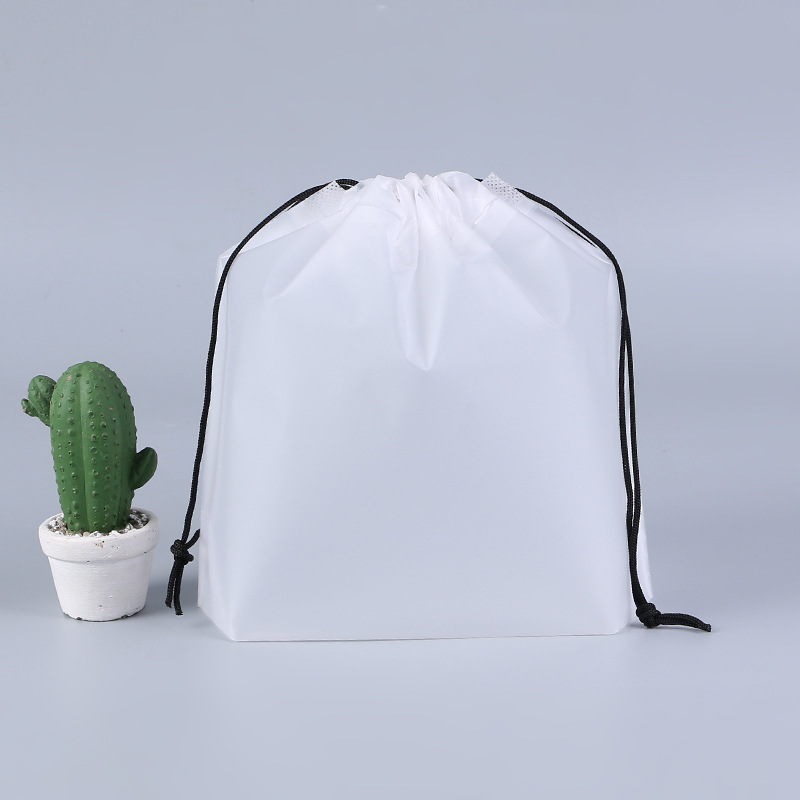 eva塑料磨砂抽绳袋 透明礼品束口袋 棉柔美容洗脸巾化妆棉包装袋