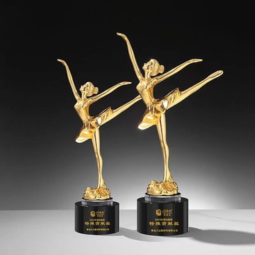 直销跳舞芭蕾拉丁儿童舞蹈比赛颁奖奖杯学校运动会舞蹈奖杯定制