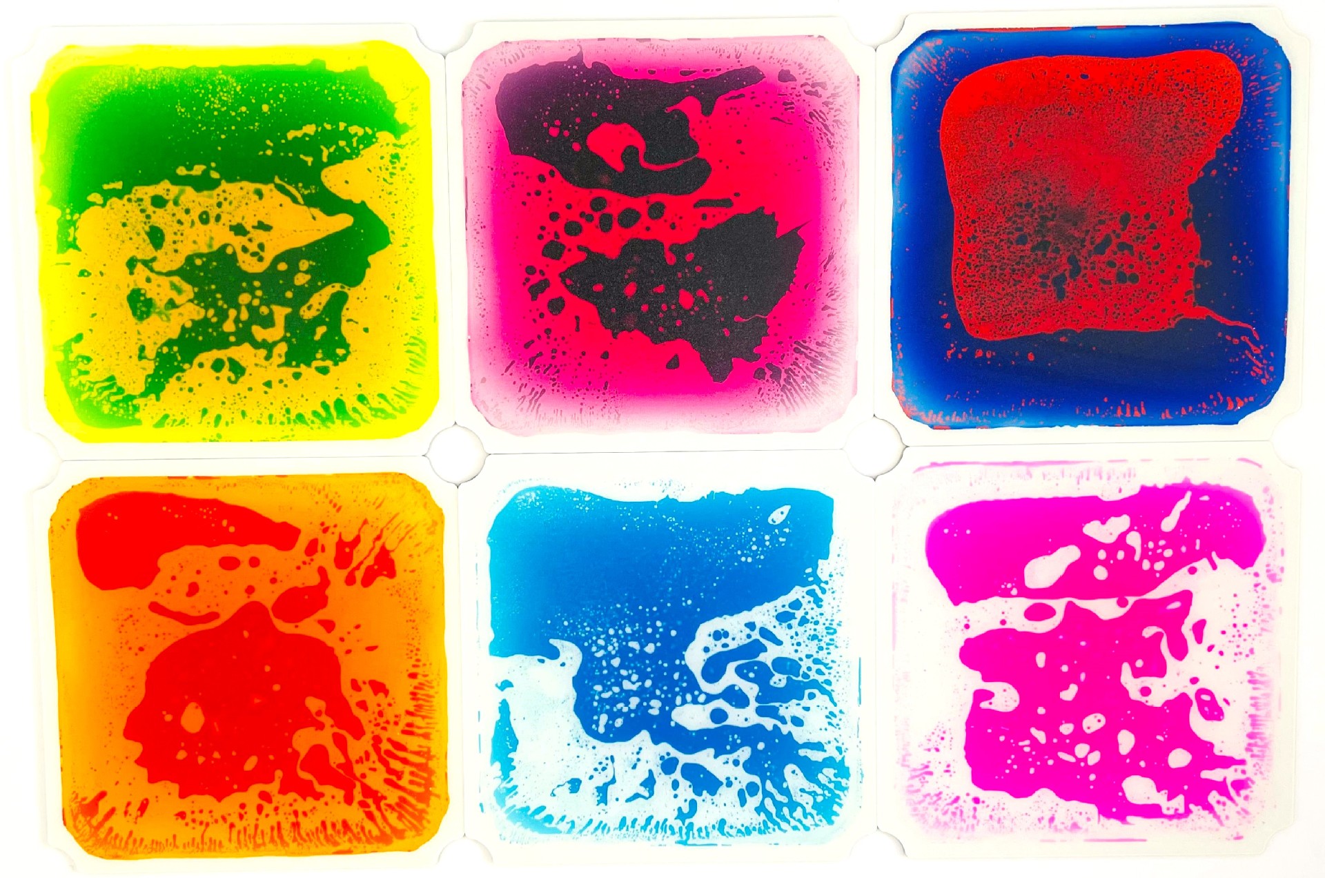 40*40cm quadro攀爬架感官垫液体彩砖拼图地垫液体地板拼图垫批发