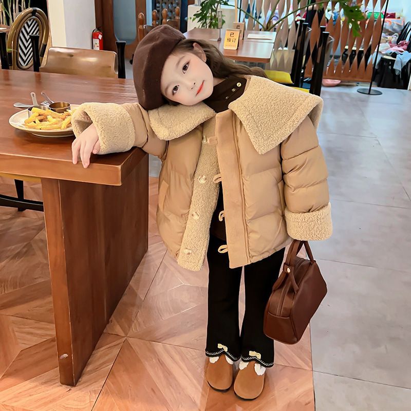 女童棉服冬款外套2023新款美拉德穿搭女宝宝冬季上衣冬装保暖批发