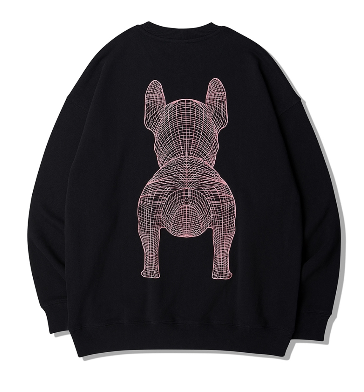 韩国lifework新法斗狗狗头卫衣圆领套头长袖潮人男女款430克毛圈