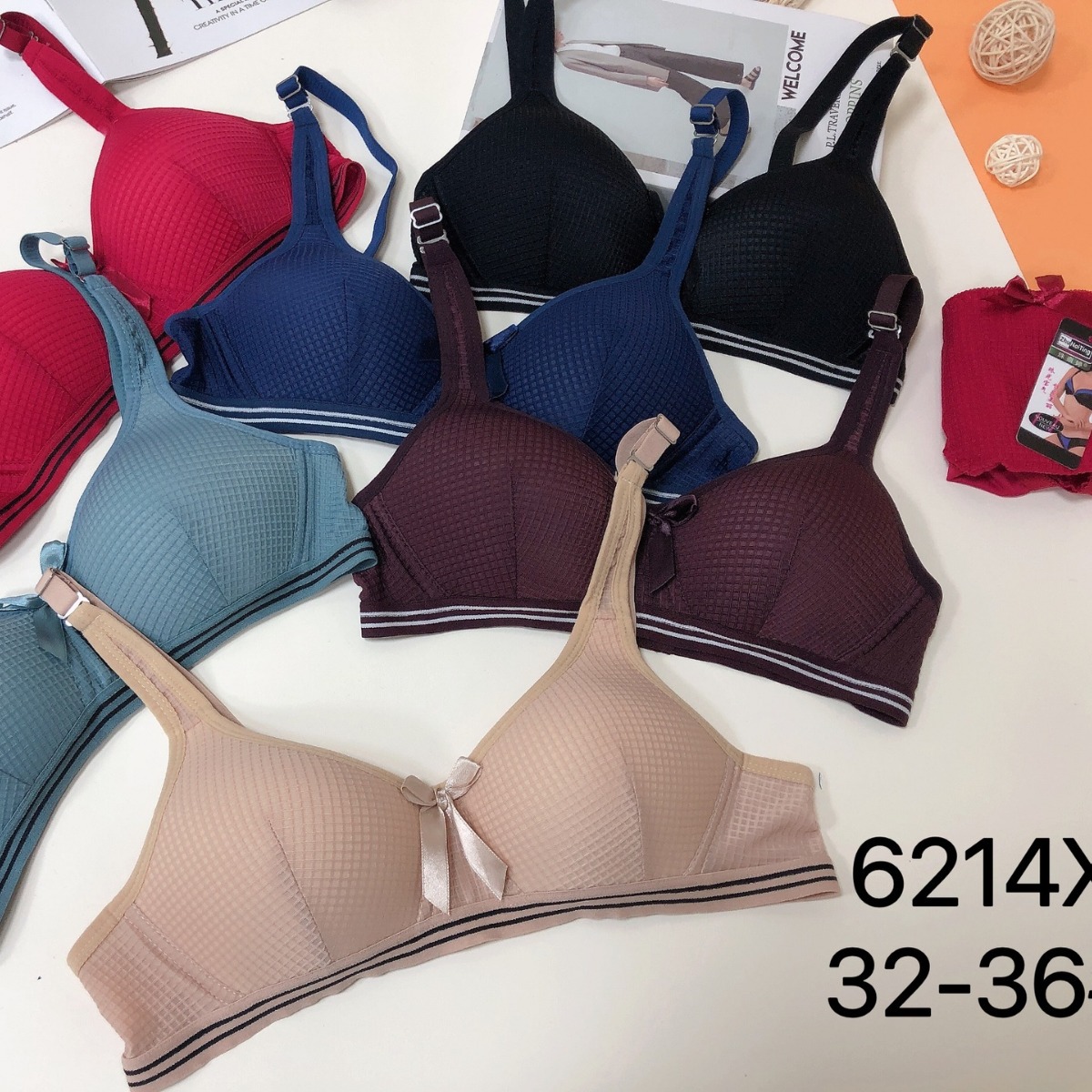 无钢圈聚拢小胸初中高中学生大学生少女内衣薄款定型防下垂胸罩