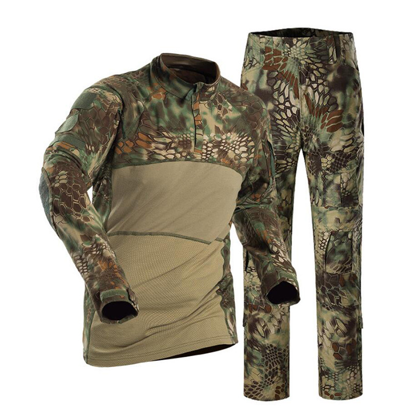 批发g3迷彩蛙服蛙人战术套装cp迷彩野战作训服cs装备作战蛙服