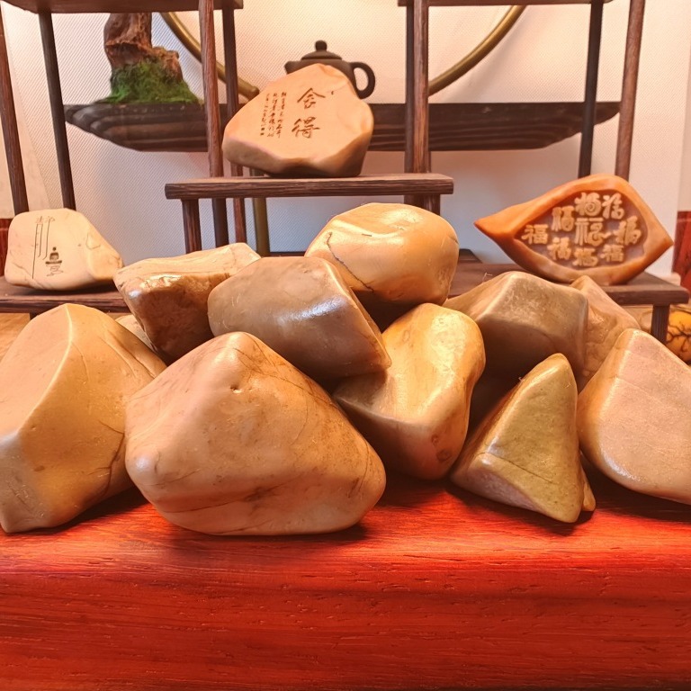 格洛新疆戈壁石泥石原石花盆鱼缸造景手把件真石头2-4公分随机