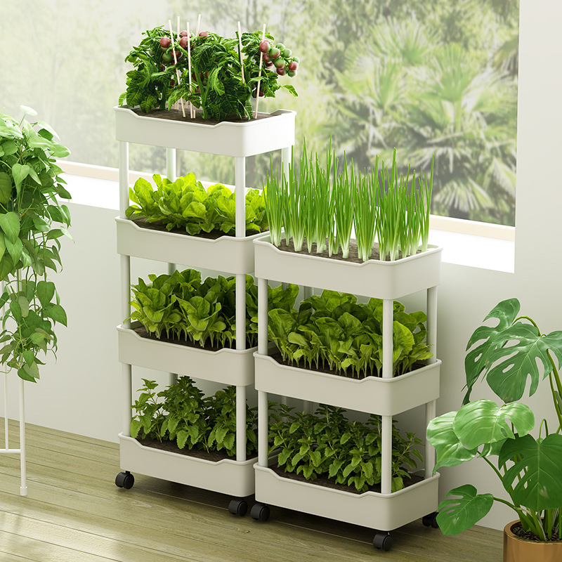 阳台多层置物架种菜花架立体种植顶楼菜架草莓盆室内客厅落地收纳