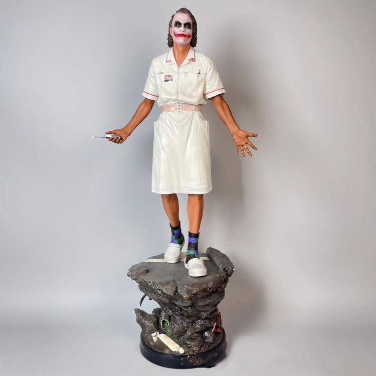 dc希斯莱杰护士服1/4小丑joker站姿场景模型手办摆件gk树脂雕像