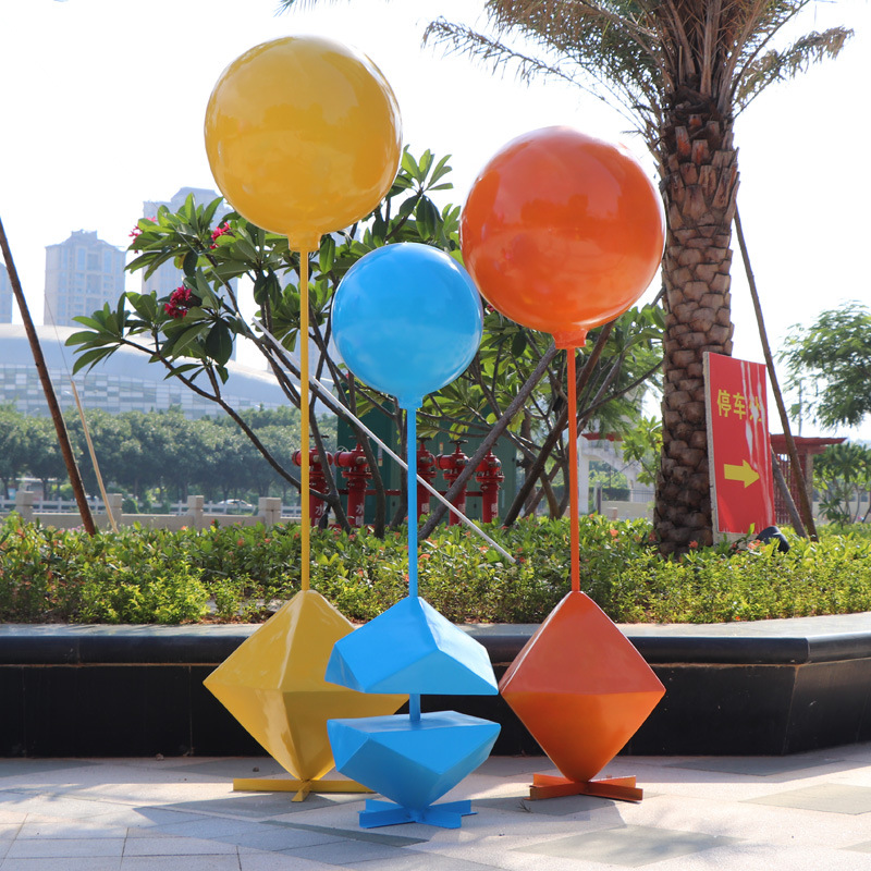 不锈钢气球雕塑摆件售楼处广场园林景观装饰户外商场步行街玻璃钢