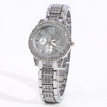 直播热销小表盘满天星镶钻石英腕表女跨境流行爆品推荐合金女表