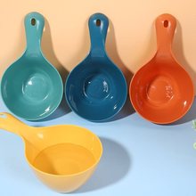 塑料水勺厨房家用舀水瓢儿童洗澡洗头勺子长柄加厚加深水舀子大号