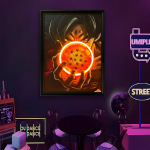 led酒吧挂画龙珠装饰壁画霓虹灯卧室电竞房赛博朋克发光画框