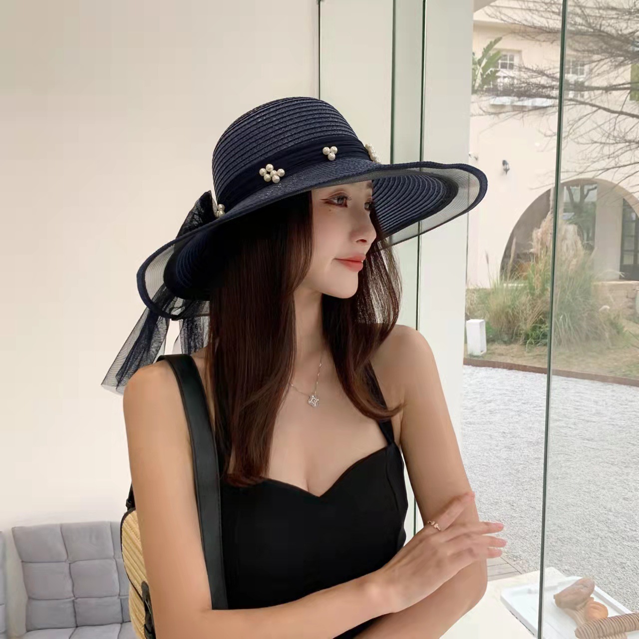 Hat Female Summer Casual Sun-Proof Straw Hat Korean Fashion All-Match Outdoor Student's Hat Sports Sun Protection Beach Hat