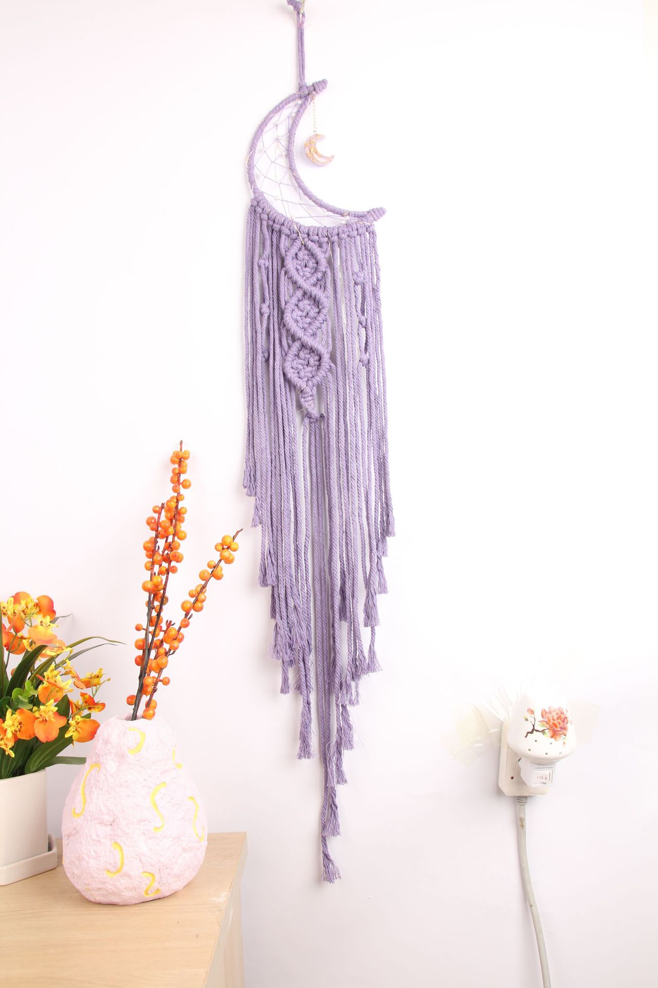 Cross-Border Hand-Woven Cotton String Dreamcatcher Bohemian Tassel Wall-Mounted Ornaments