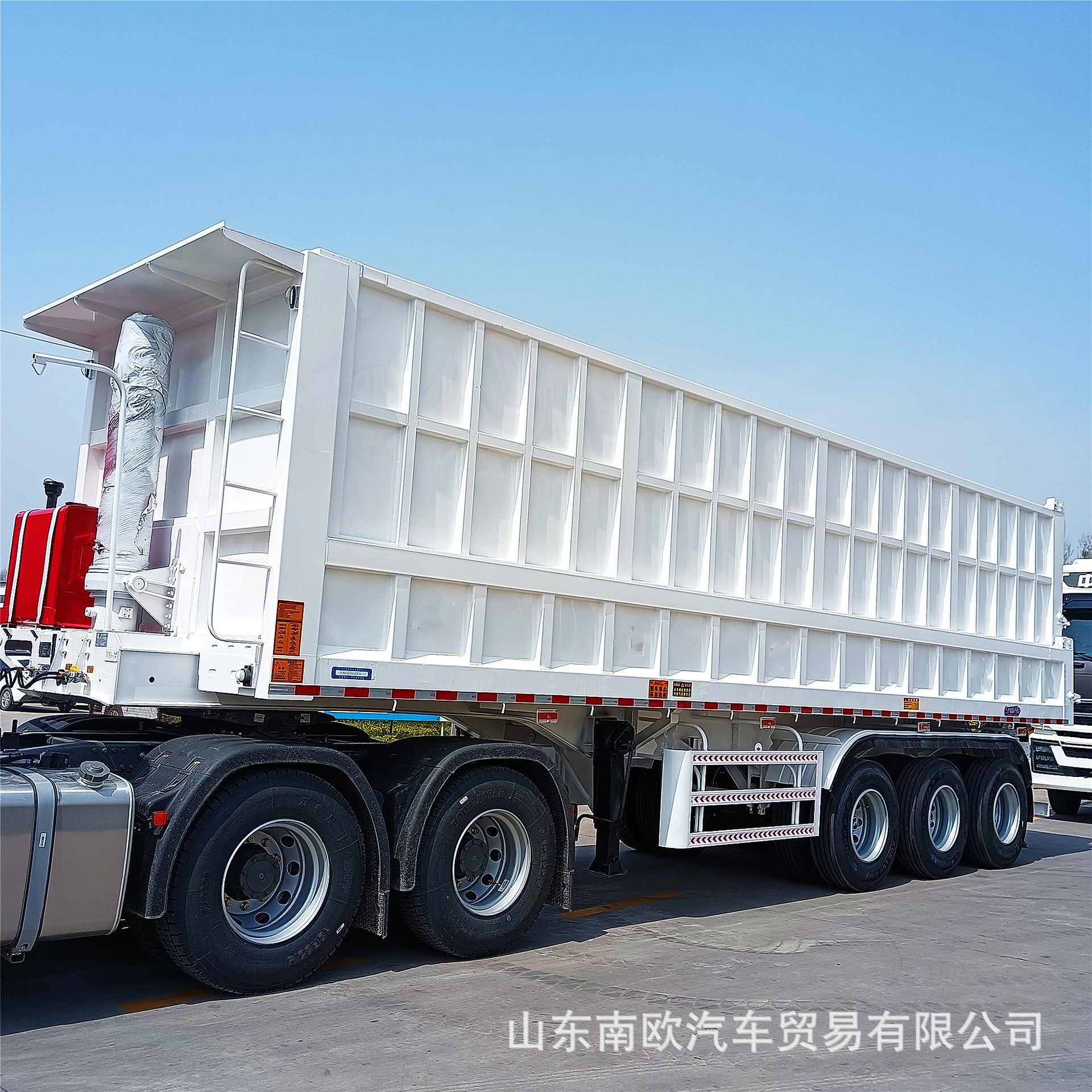 后翻自卸半挂车 重型后翻车斗前顶砂石料后翻半挂车