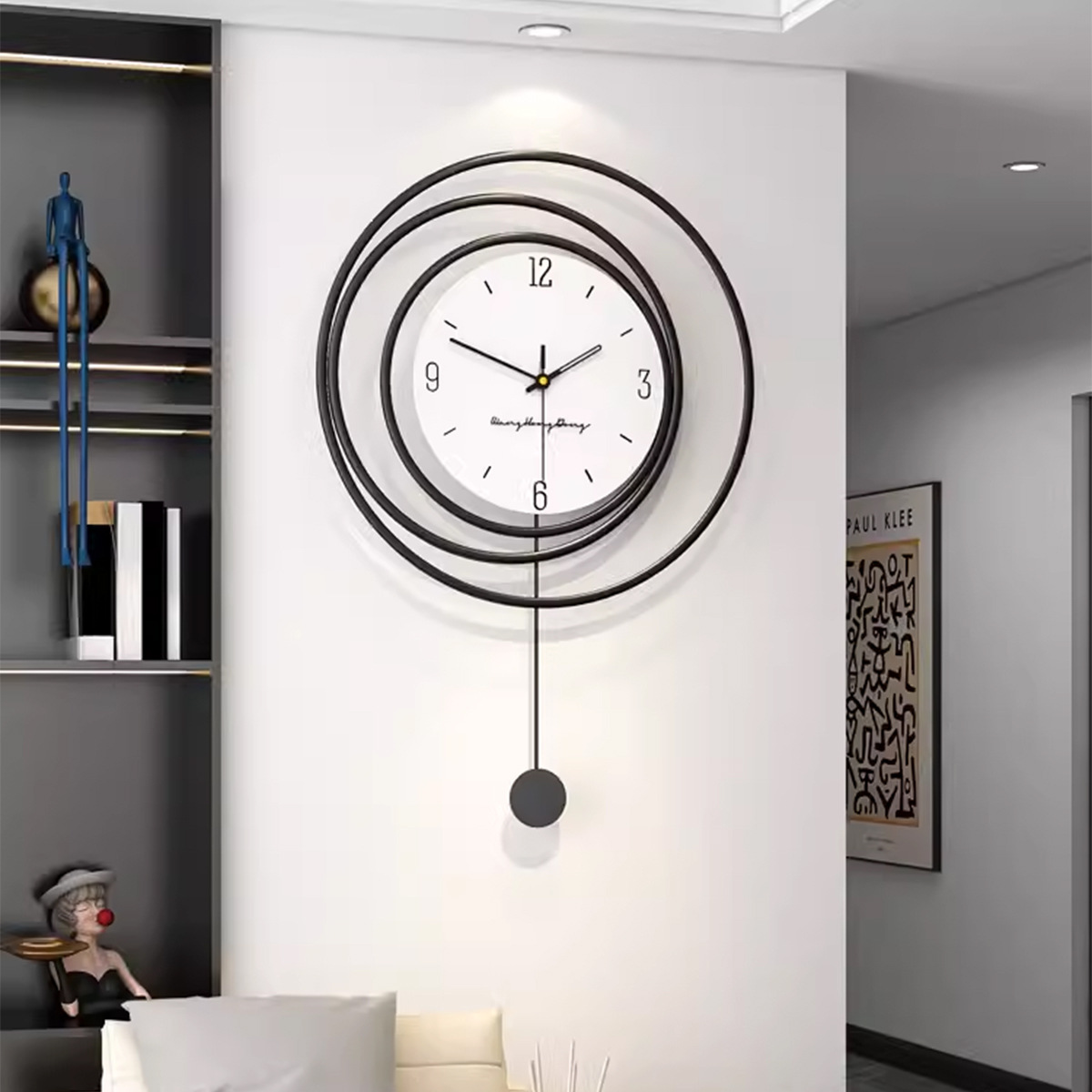 2023 New Style Living Room Wall Clock Simple Modern Atmosphere Home Creative Clock Net Red Clock Wall Hanging Restaurant Decoration