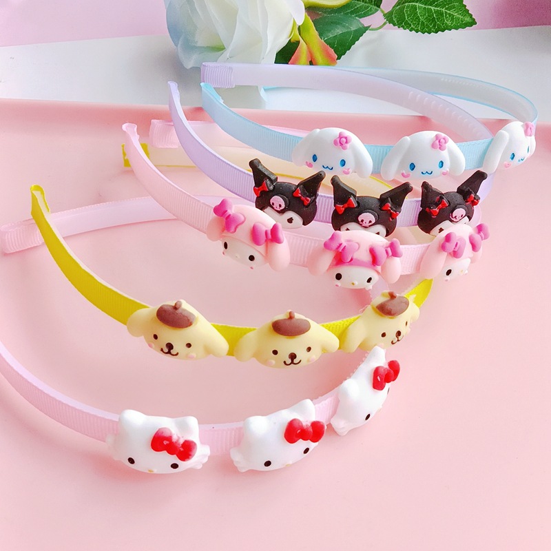 Hot Cute Child Washing Face Headband Sanrio Cartoon Hair Accessories Sweet Clow M Headband Boutique Hair Accessories for Women