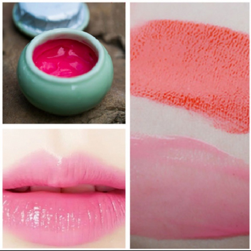 古法口脂胭脂植物制作鲜花古风口红陶瓷中国风古代唇脂唇膏免卸妆