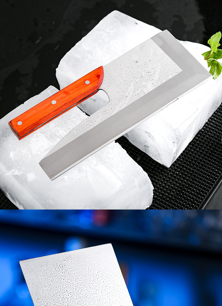 金铭轩 不锈钢开冰刀 冰刃日本冰刀 调酒切冰刀硬冰刀削冰刀30cm