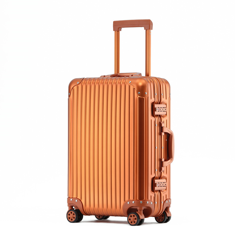 All-Aluminum Magnesium Alloy Check-in Suitcase Male and Female Students Trolley Luggage All-Metal Suitcase Aluminum Alloy Suitcase