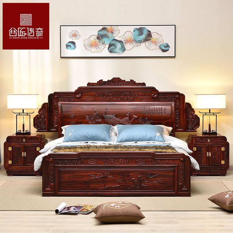 家具印尼黑酸枝鸿运床1.