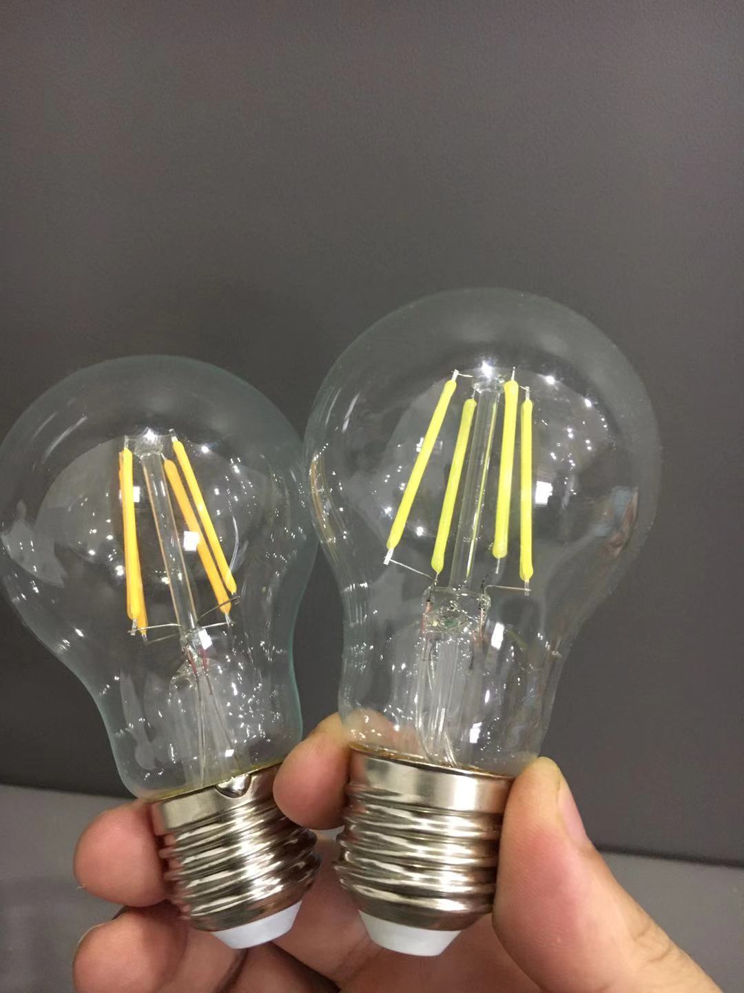 a60复古球泡e27爱迪生灯泡led灯丝灯3000k6000k玻璃灯泡 110v120v