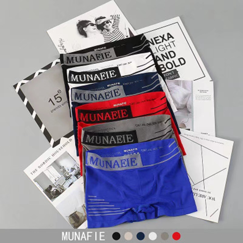 Cross-Border Underwear Men's Foreign Trade Japanese Mu Underwear Men's Comfortable Breathable Mid Waist Men's Briefs Boys