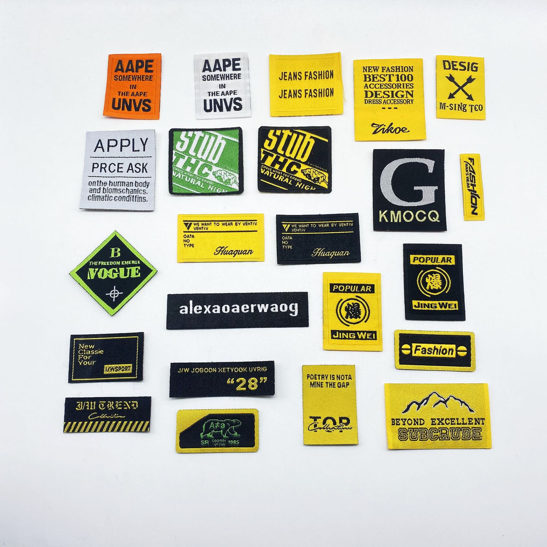 厂家定制高密织唛领标男女服装织标唛头布标衣服印唛标签织唛