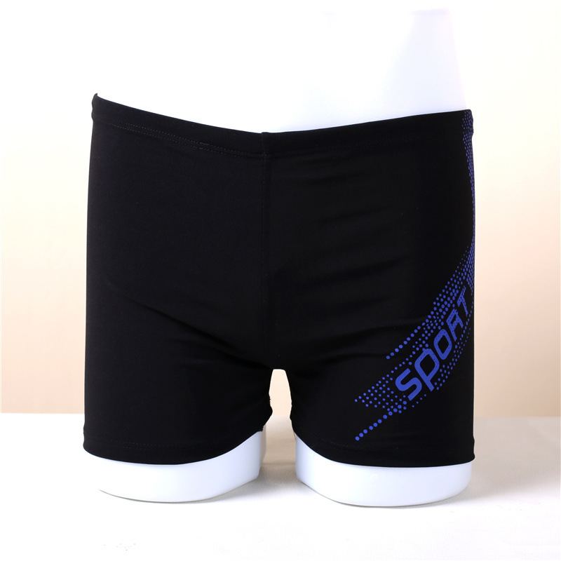 男士平角泳裤男三分运动紧身时尚游泳裤装备男士泳衣印花游泳裤