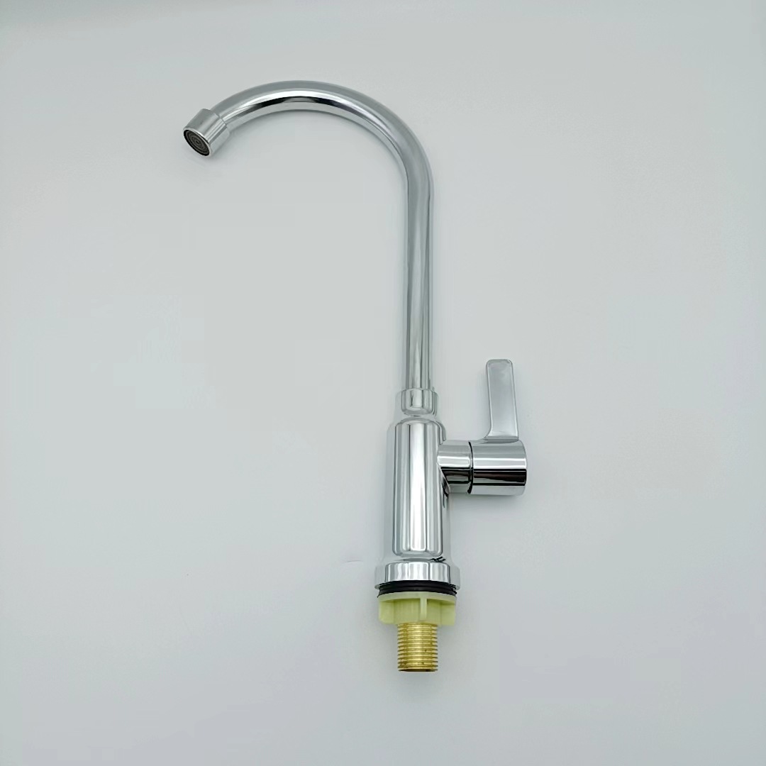 源头工厂abs塑钢酒瓶高仪立式大弯鹅颈管可旋转脸盆4分单冷水龙头