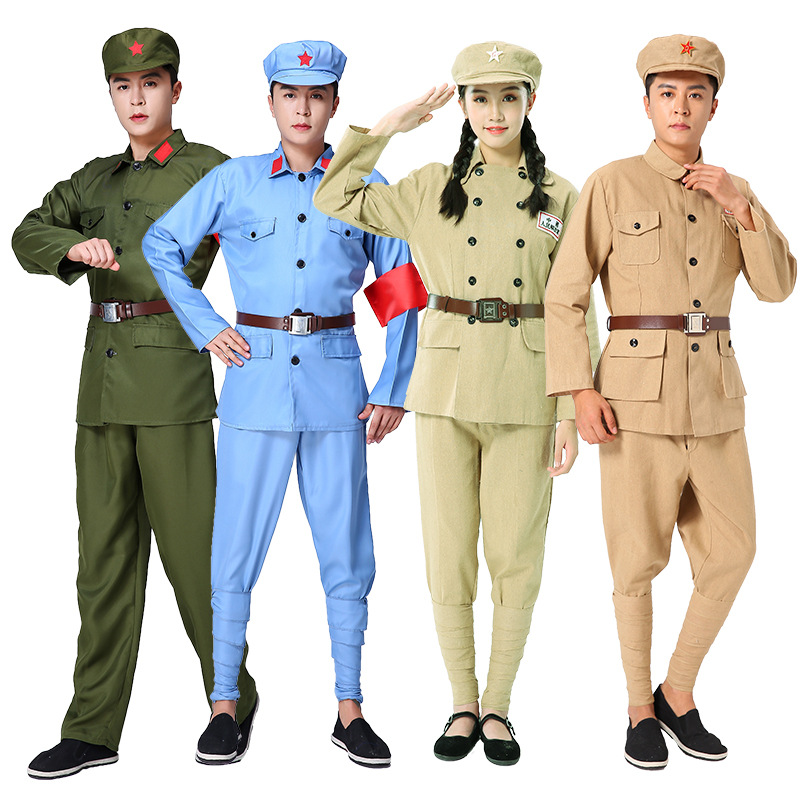 志愿军衣服抗美援朝解放军衣服战红卫兵服装49 50 65式红军演出服