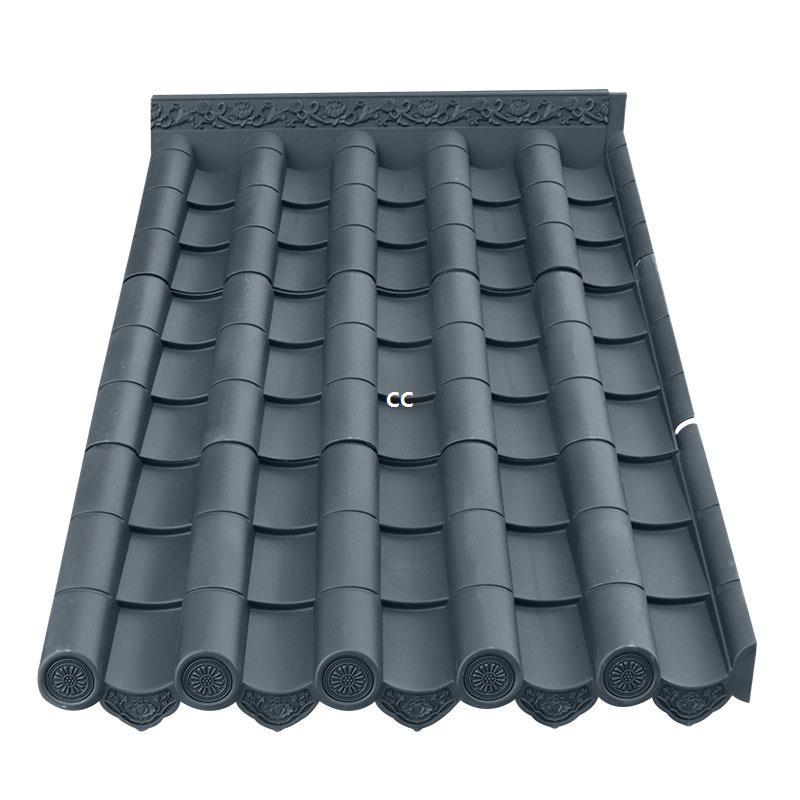 批发足4毫米特厚屋面大波仿古瓦加厚防水抗冻抗晒树脂瓦片屋顶 建