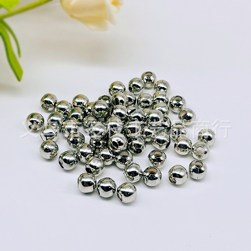 饰品串珠 铁质电镀有孔铁珠子 diy手链项链饰品配件材料