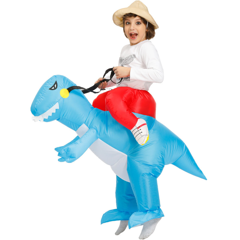 跨境幼儿园抖音衣服儿童骑恐龙户外活动服万圣节舞台表演搞笑服装