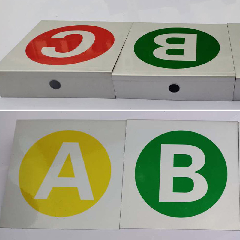 相序牌 球拍相序牌 铝板abc相序牌 电力警示牌圆形方形葫芦形相序