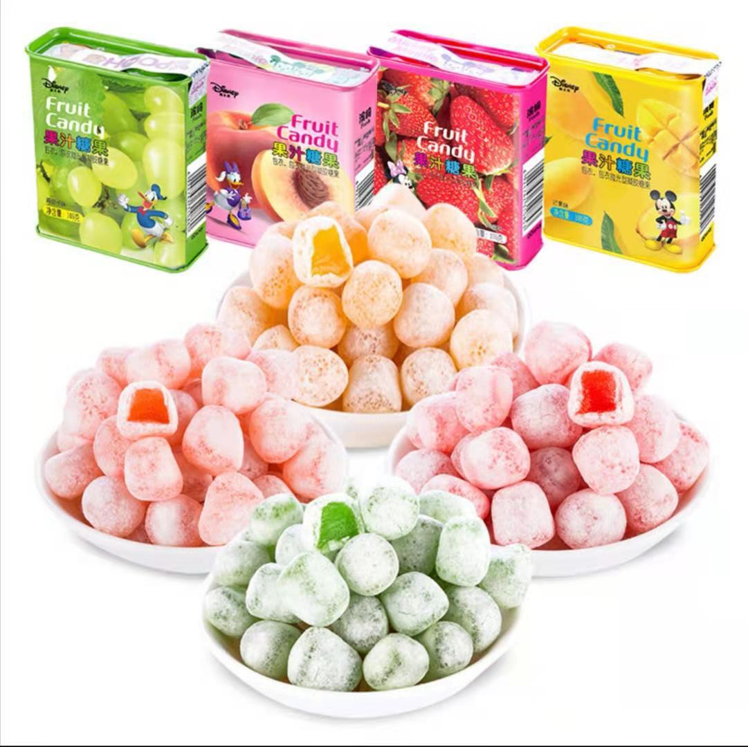 滨崎果汁软糖果礼盒装qq糖水果糖儿童零食喜糖混合水果味