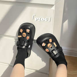 EVA洞洞拖鞋女外穿夏季防滑可爱卡通INS风勃肯鞋防滑包头拖鞋网红